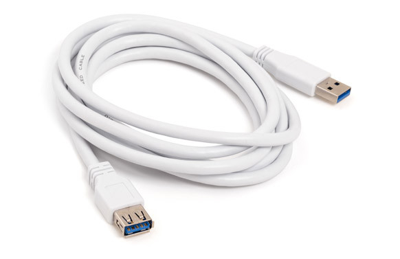 CABLE USB A/ USB A MACHO/HEMBRA 2M BLANCO 