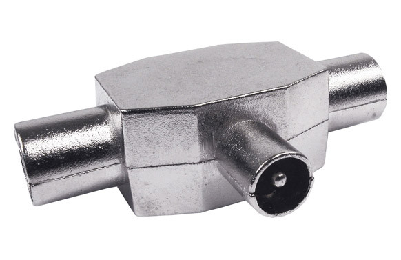 DISTRIBUIDOR ANTENA COAXIAL 1 MACHO 2 HEMBRAS BLIN 