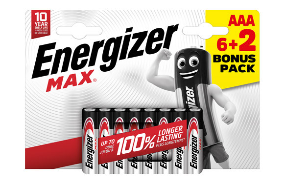 PILA ALCALINA MAX LR6 AAA PACK 6+2 