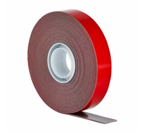 CINTA ADHESIVA DOBLE CARA PARA EXTERIOR (12 UNIDADES) 5 M X 19 MM