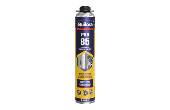 ESPUMA POLIURETANO PROFESIONAL PRO 65 PISTOLA 750ML AMARILLO