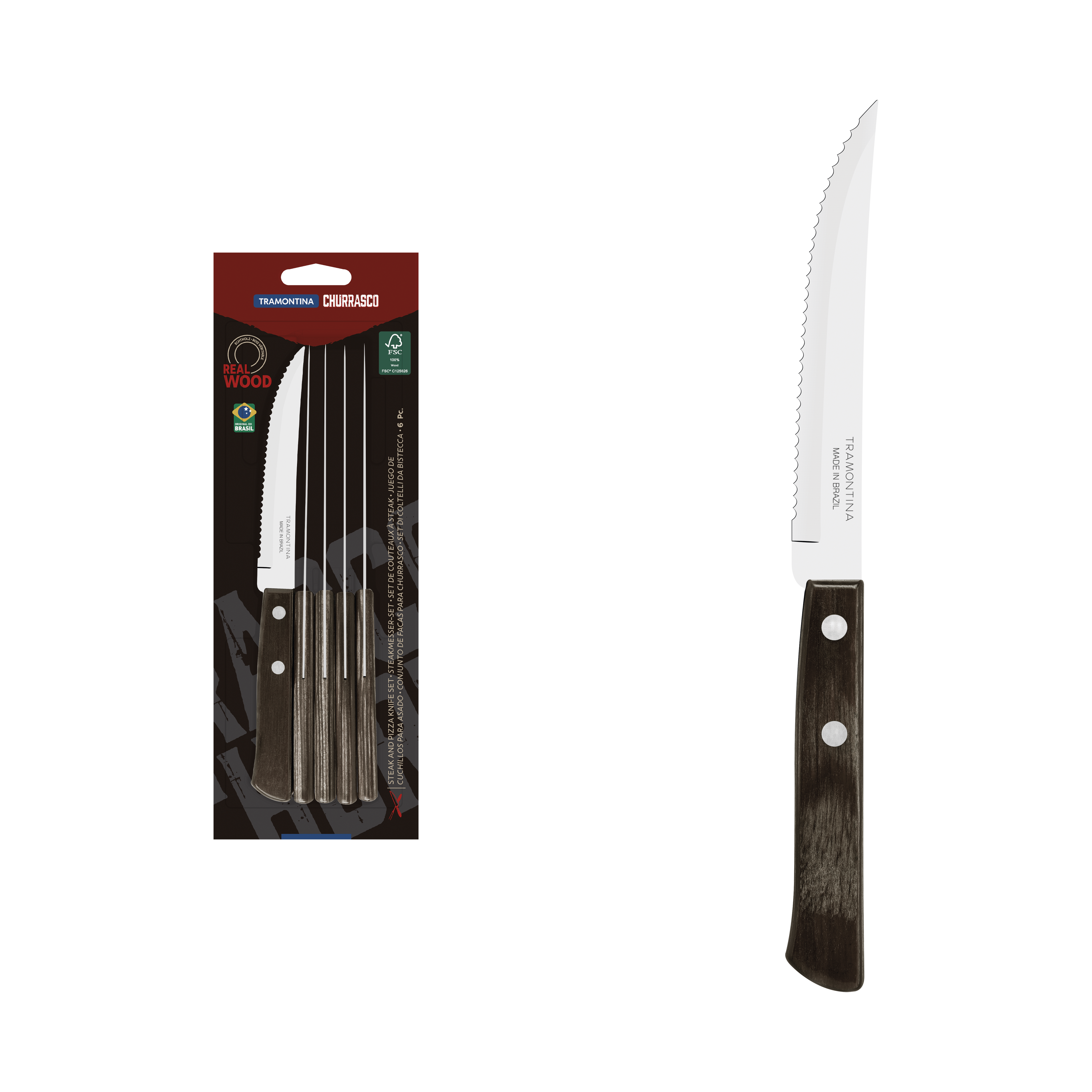 CUCHILLO CHULETERO POLYWOOD CASTAÑO