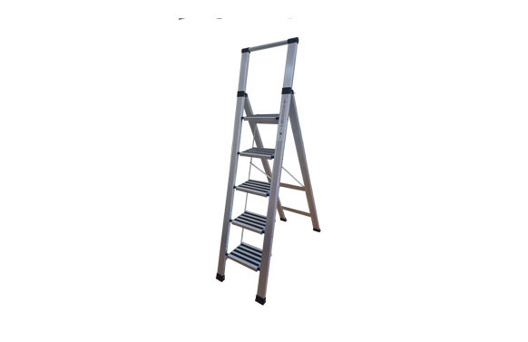 ESCALERA ALUMINIO PELDAÑO SUPER ANCHO RUBIK 5 PELDAÑOS