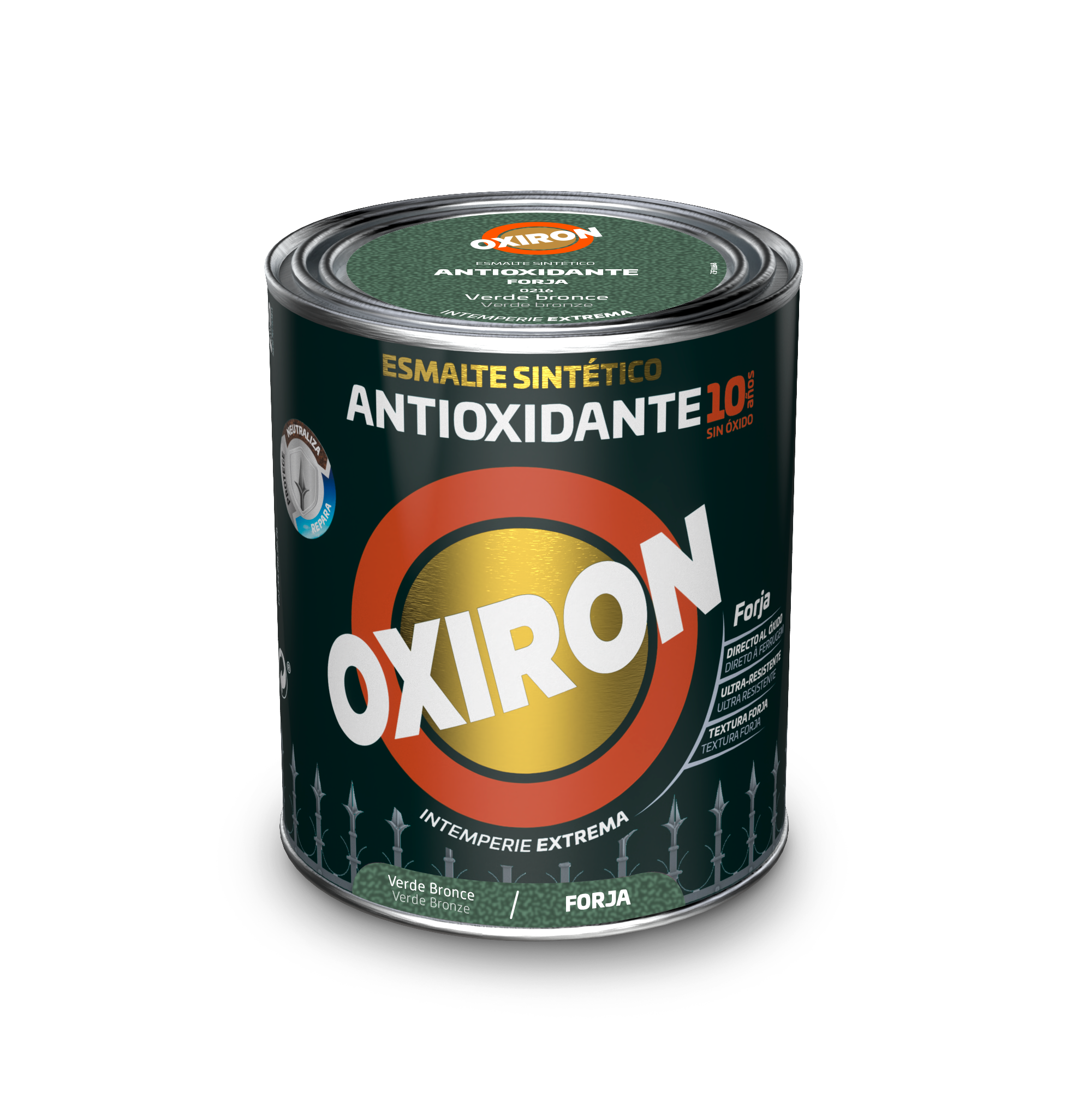 ESMALTE ANTIOXIDANTE OXIRON FORJA 4 L VERDE BRONZE