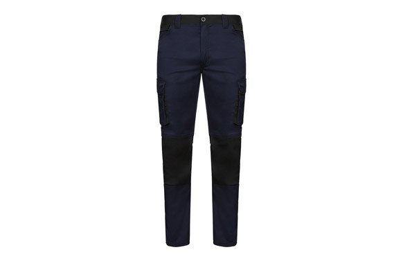 PANTALON STRETCH 240 GR SOLID MATCH NAVY / NEGRO TALLA 50