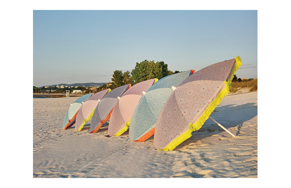 PARASOL PLAYA ACERO BORA BORA Ø150 CM UPF 50+ CORAL VICHY