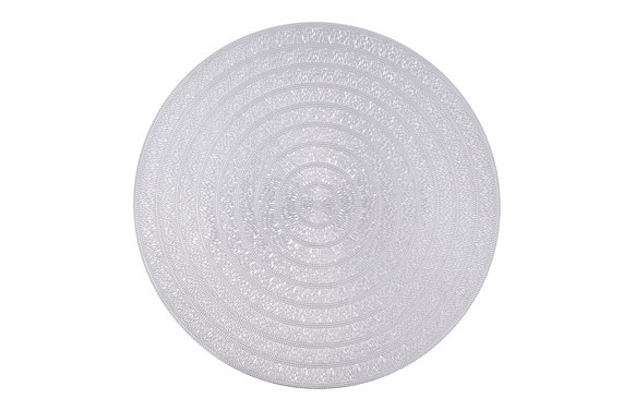 MANTEL INDIVIDUAL METALIZADO 38 CM - PLATA