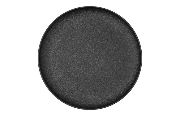 PLATO PORCELANA NEGRO FOSIL LLANO - 26 CM