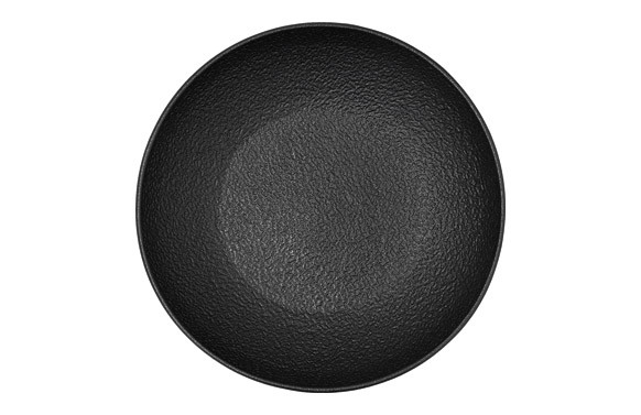 PLATO PORCELANA NEGRO FOSIL HONDO - 21 CM