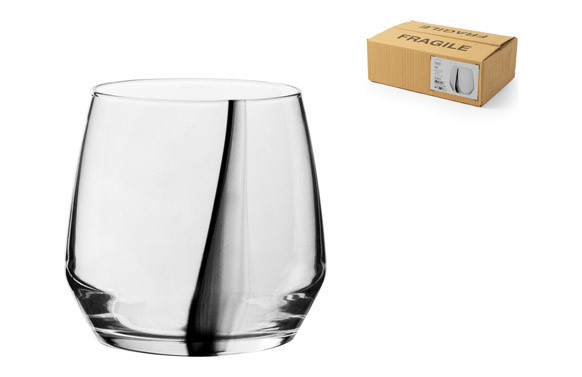 VASO VIDRIO DECORADO INK LINIA NEGRA 37 CL