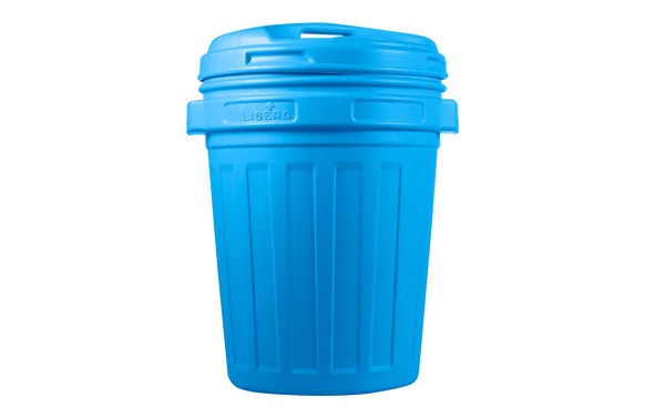 CUBO BASURA CON TAPA ROSCA 70 L - AZUL