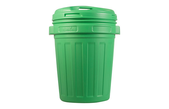 CUBO BASURA CON TAPA ROSCA 70 L - VERDE