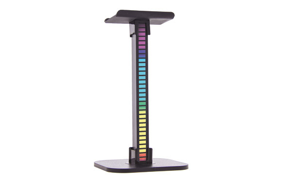 SOPORTE PARA AURICULARES CON BARRA DE LUZ LED RGB DIGITAL RECARGABLE USB MUSIC SYNC DISPLAY 12 PCS