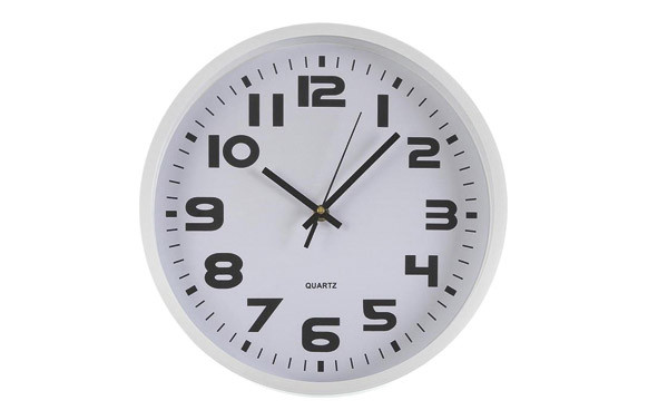 RELOJ PARED REDONDO Ø 30,5 CM BLANCO