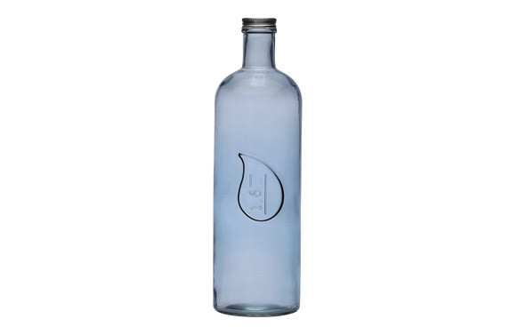 BOTELLA AGUA GOTA VIDRIO 1,6 L AZUL