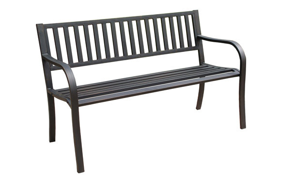 BANCO JARDIN METALICO NEGRO 127 X 60 X 80 CM