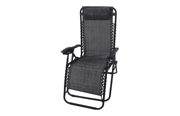 TUMBONA PLEGABLE RELAX CON COJIN ZERO GRAVITY GRIS