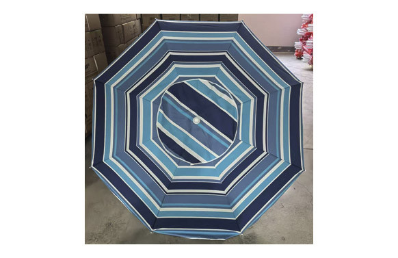 PARASOL PLAYA ALUMINIO Ø180 CM UPF 50+ RAYAS AZUL
