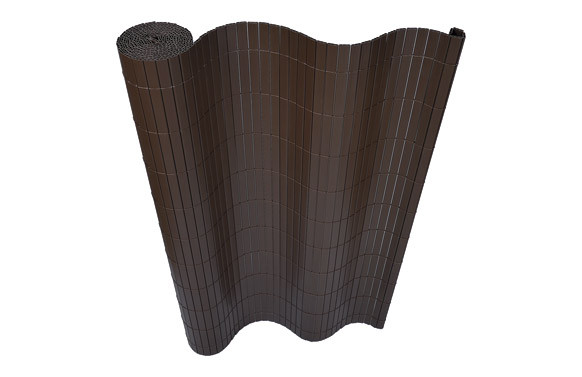 CAÑIZO PVC REFORZADO 2 TABIQUES 19 MM 1,5 X 3 M CHOCOLATE