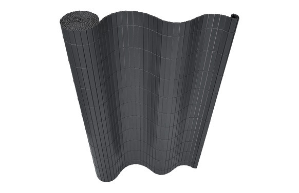 CAÑIZO PVC REFORZADO 2 TABIQUES 19 MM 1,5 M X 3 M ANTRACITA