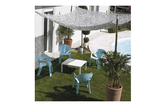 TOLDO VELA SOMBREO RECTANGULAR CAMUFLAJE BICOLOR 3 X 4 M BLANCO/GRIS