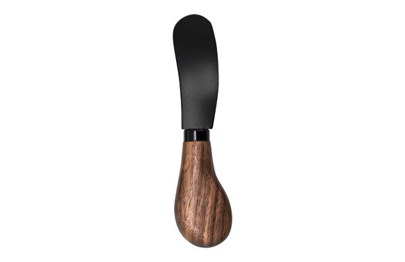 CUCHILLOS PARA UNTAR MADERA SET 4 UDS NEGRO/MADERA