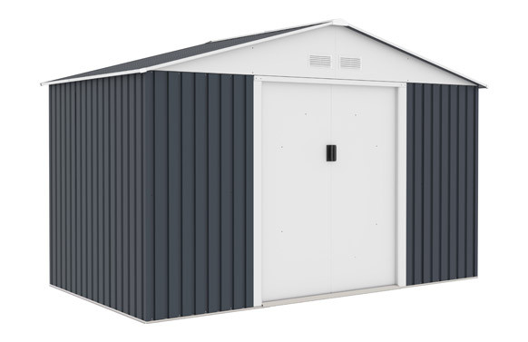 CASETA METALICA 7,74 M² 321 X 241 X 205 CM GRIS