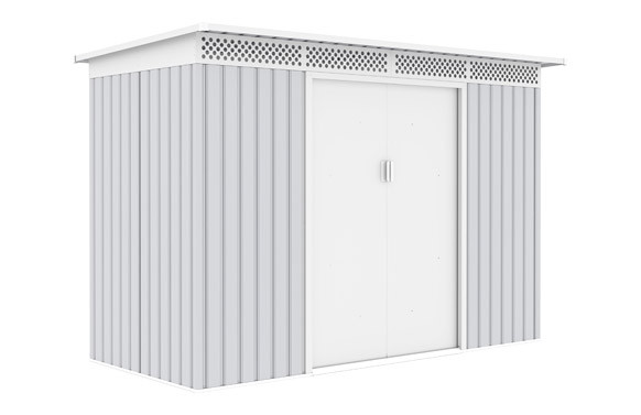 CASETA METALICA 3,96 M² 279 X 142 X 184 CM PLATA