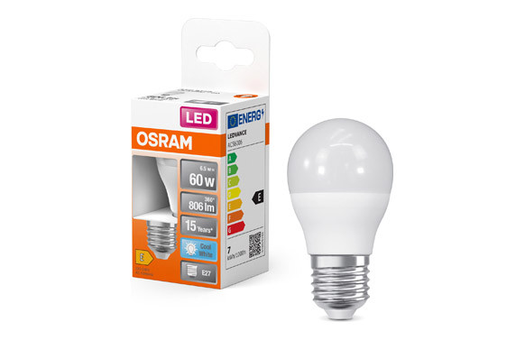 BOMBILLA ESFERICA LED E27 7W 806LM 4000K IP20
