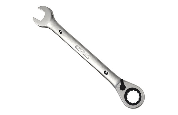 LLAVE COMBINADA CON CARRACA REVERSIBLE 22 MM CROMO VANADIO