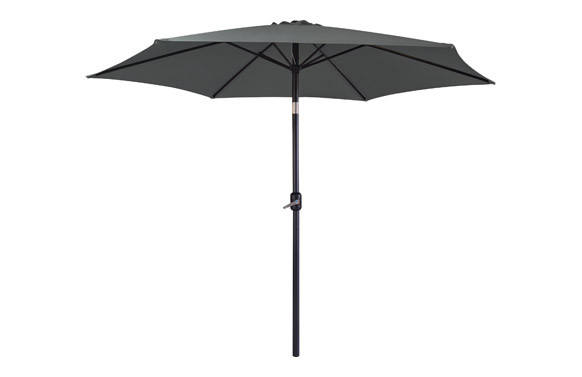 PARASOL ALUMINIO INCLINABLE ANTRACITA 3 M TUBO 48 MM CON MANIVELA