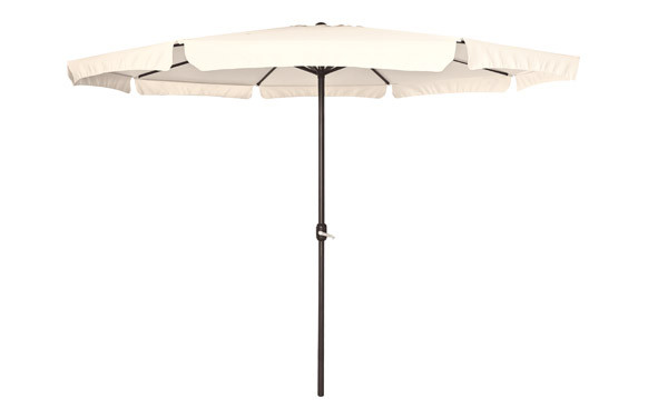 PARASOL ALUMINIO BEIGE CON FALDON 3,5 M TUBO 48 MM CON MANIVELA