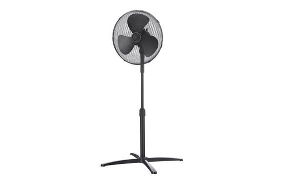 VENTILADOR DE PIE NEGRO Ø40CM 40W