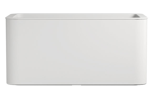 JARDINERA RECTANGULAR JIVE 40 X 80 CM BLANCA