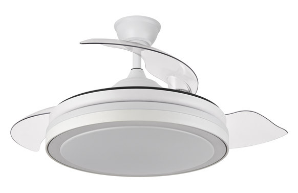 VENTILADOR DE TECHO PALAS RETRACTIL BLANCO PLAFON Ø 50 CM, 35 W