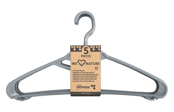 PERCHA PLASTICO RECICLADO SURTIDO 42 X 22 X 0,8 CM