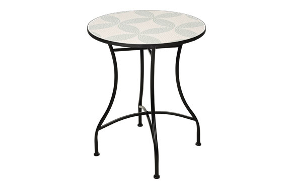 MESA ACERO MOSAICO Ø 60 CM