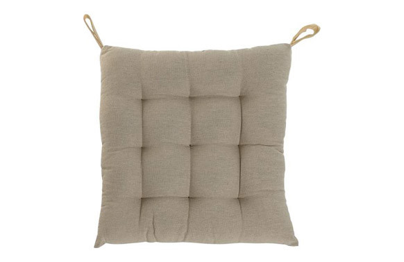 COJIN SILLA ALGODON POLIESTER ARENA 42 X 42 CM
