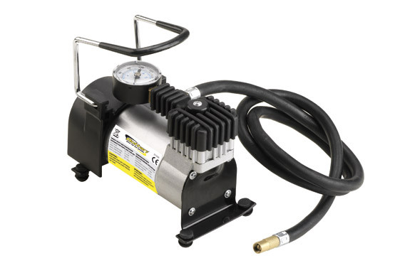 COMPRESOR AIRE CON MANOMETRO AIR-TIRE 12V 150`DO 28L/M