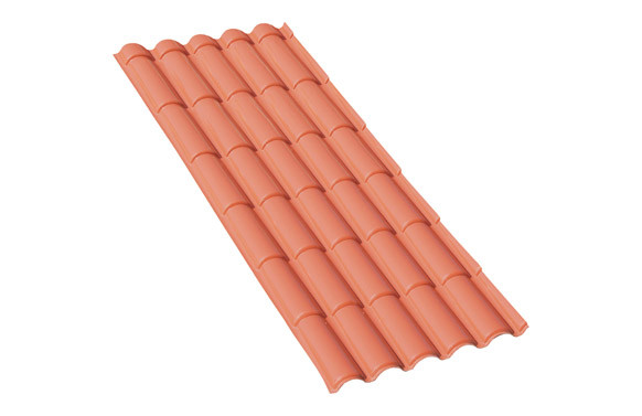 PLACA TEJA COPPO TERRACOTA OPACO 1030X2080 MM