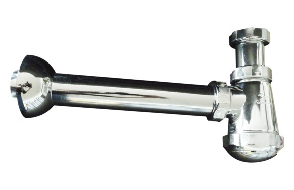 SIFON BOTELLA EXTENSIBLE LATON CROMADO CON ALARGADERA Y PLAFON1 Ø 32 MM 1\" ½\"