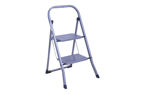 TABURETE ESCALERA PRAKTICO 2 PELDAÑOS GRIS