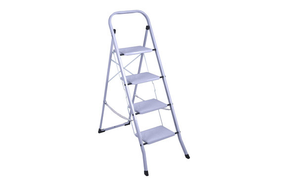 TABURETE ESCALERA PRAKTICO 4 PELDAÑOS GRIS