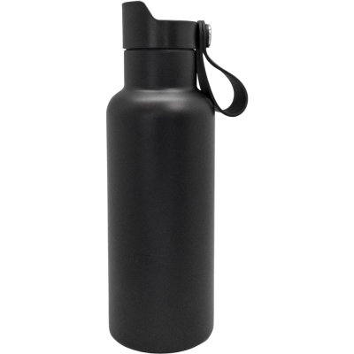 BOTELLA TERMO DOBLE PARED 500ML TAPON CLICK NEGRO