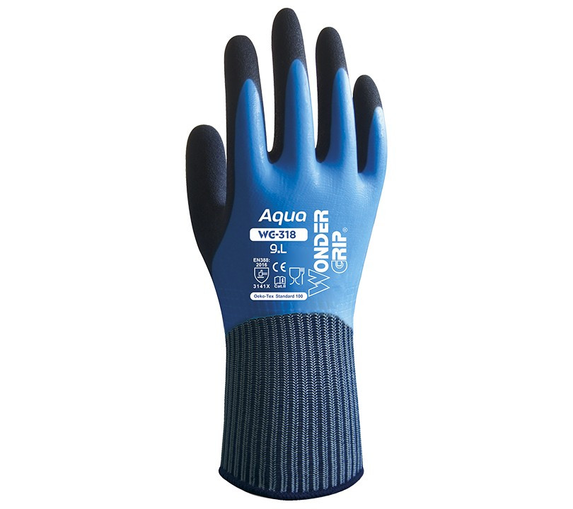 GUANTE NILON DOBLE RECUBRIMIENTO LATEX AQUA TALLA 8
