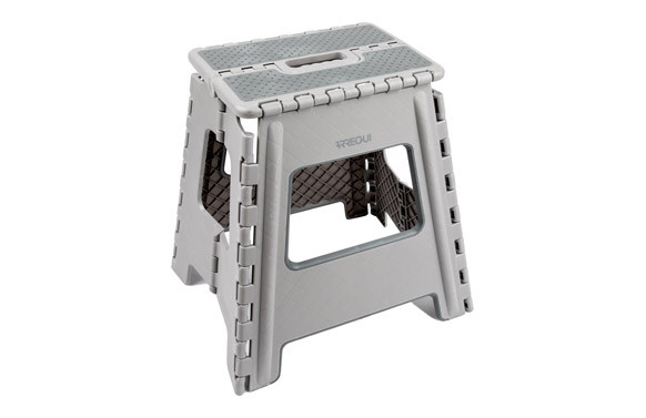 TABURETE PLEGABLE GRIS 29X22X32CM