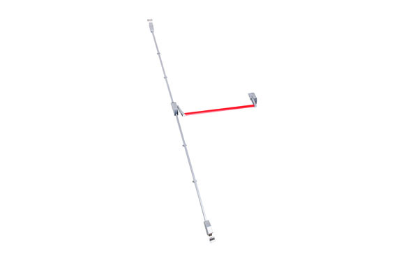ANTIPANICO SOBREPONER GLOBAL 90CM 2 PUNTO NEGRO/ROJO