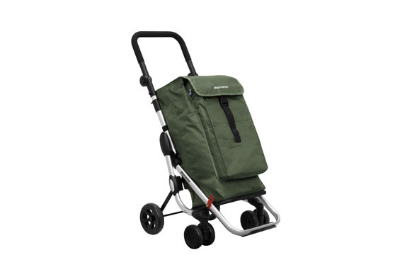 CARRO COMPRA 4 RUEDAS PLEGABLE GO UP GIRATORIO KAKI
