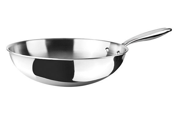 WOK  TRICAPA TRIPLY NATURAL 30 CM INOX AL