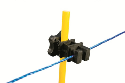 PIQUETA FIBRA AMARILLA 120CM + AISLADOR 50UDS